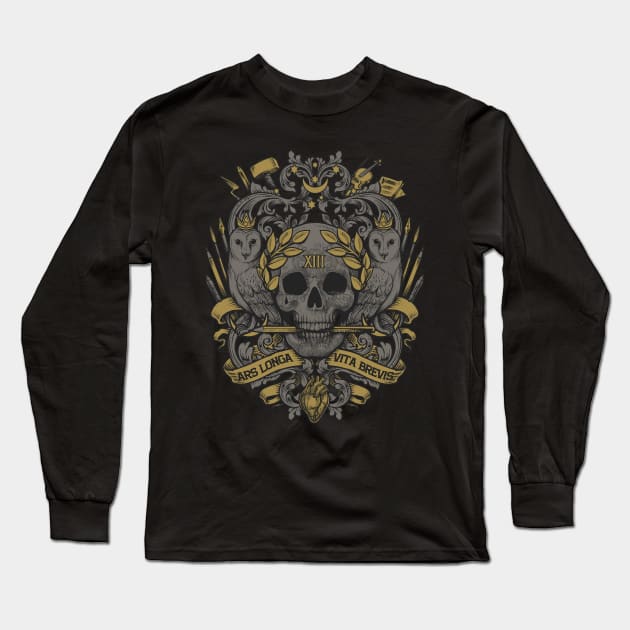 ARS LONGA VITA BREVIS Long Sleeve T-Shirt by Medusa Dollmaker